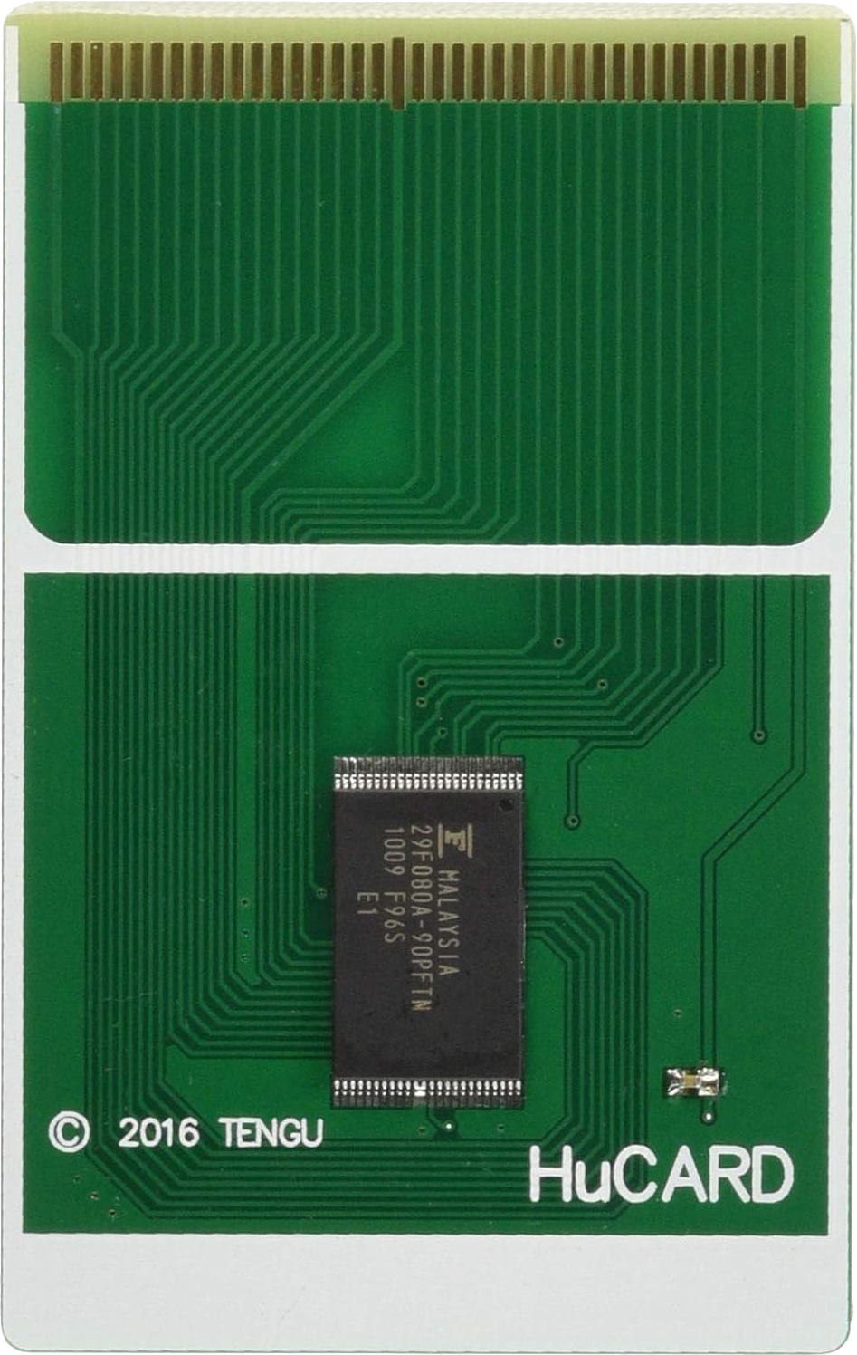 PCB de la HuCard flash V1 avec une puce de 1 Mo