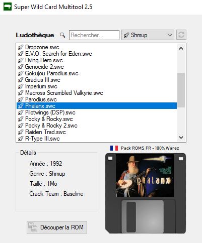 Logiciel avec ROMs et Labels