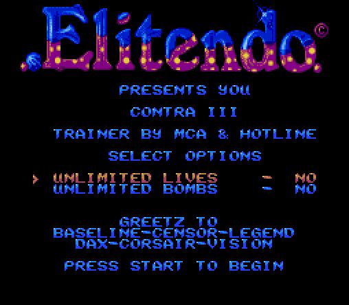 Trainer Elitendo de Contra 3